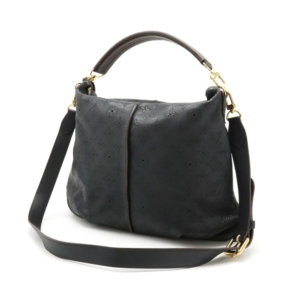 Louis Vuitton Bag Selene Shoulder Noir Mahina Black 2way Black